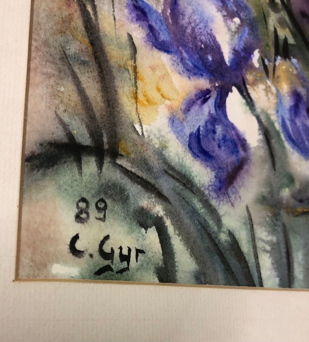 Gemälde: Blumen Aquarell von C.Gyr, 1989 – Gebraucht aus Gunzwil von feel_good 1