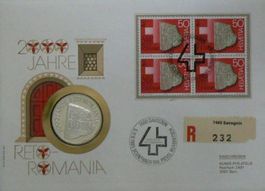 Numisbrief 2000 Jahre Rätoromania Feinsilbermünze 999.9