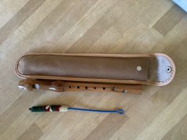 Blockfloete mit Etui und Reiniger guter Zustand