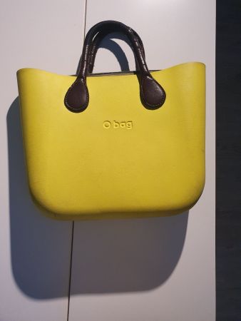 O bag Mini lime + manici e fodera, personalizzabile