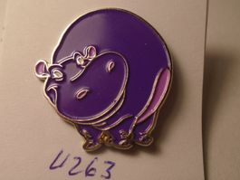 1 Lustiger Hippo lila Pin (U263)