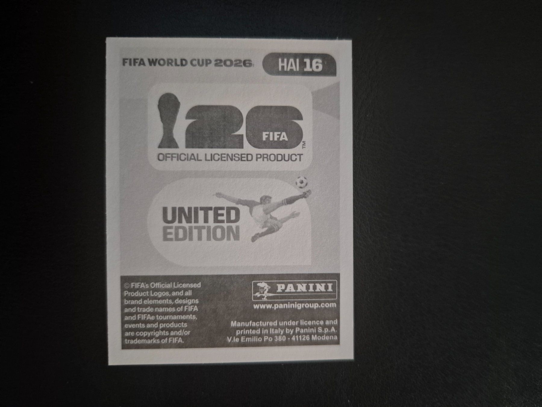 Panini Carte collezionabili: Panini WM 26 HAI 16 – Nuovo (secondo la descrizione) da Rorschacherberg venduto da AJ3108 1