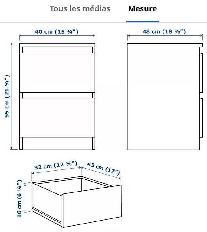 Comodini: Tables de chevet malm IKEA noir – Usato da Servion venduto da tat_rpx8 2