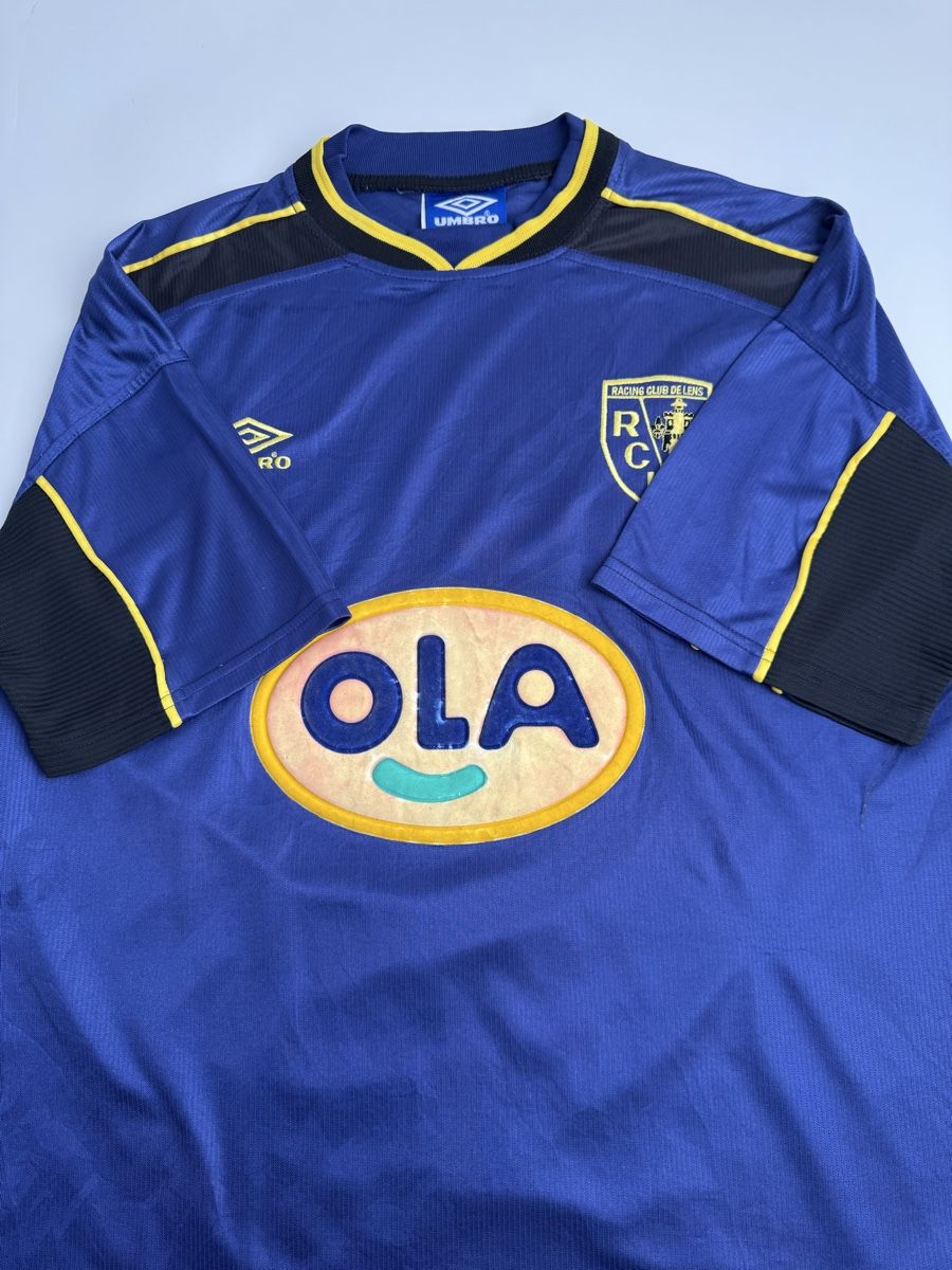 Umbro Canottiere & Pantaloni: Rc Lens 99/00 away shirt – Usato da Baden venduto da Timelessthreads 2
