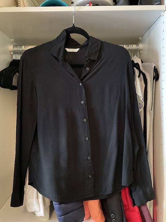 Blusen: Camicia nera lunga – Neu und originalverpackt aus Locarno von bozzolipayel