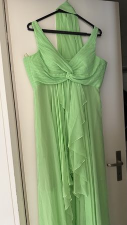 Sommerliches elegantes Maxikleid / Kleid - Gr. 42 - Hellgrün