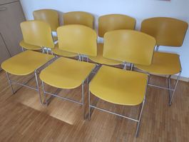Lot 7 chaises traîneau Max Stacker Steelcase