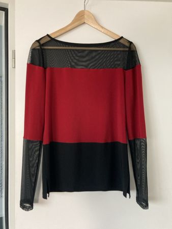Elegantes Shirt Joseph Ribkoff 38 rot schwarz 
