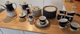 Thomas Porzellan Geschirr, Blau Gold Dekor, Vintage!