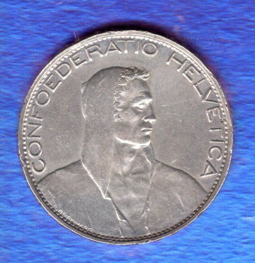 Tutti le monete: Schweizer münzen 5 francs 1925 TOP grade selten – Usato da Leibstadt venduto da baroc333 1