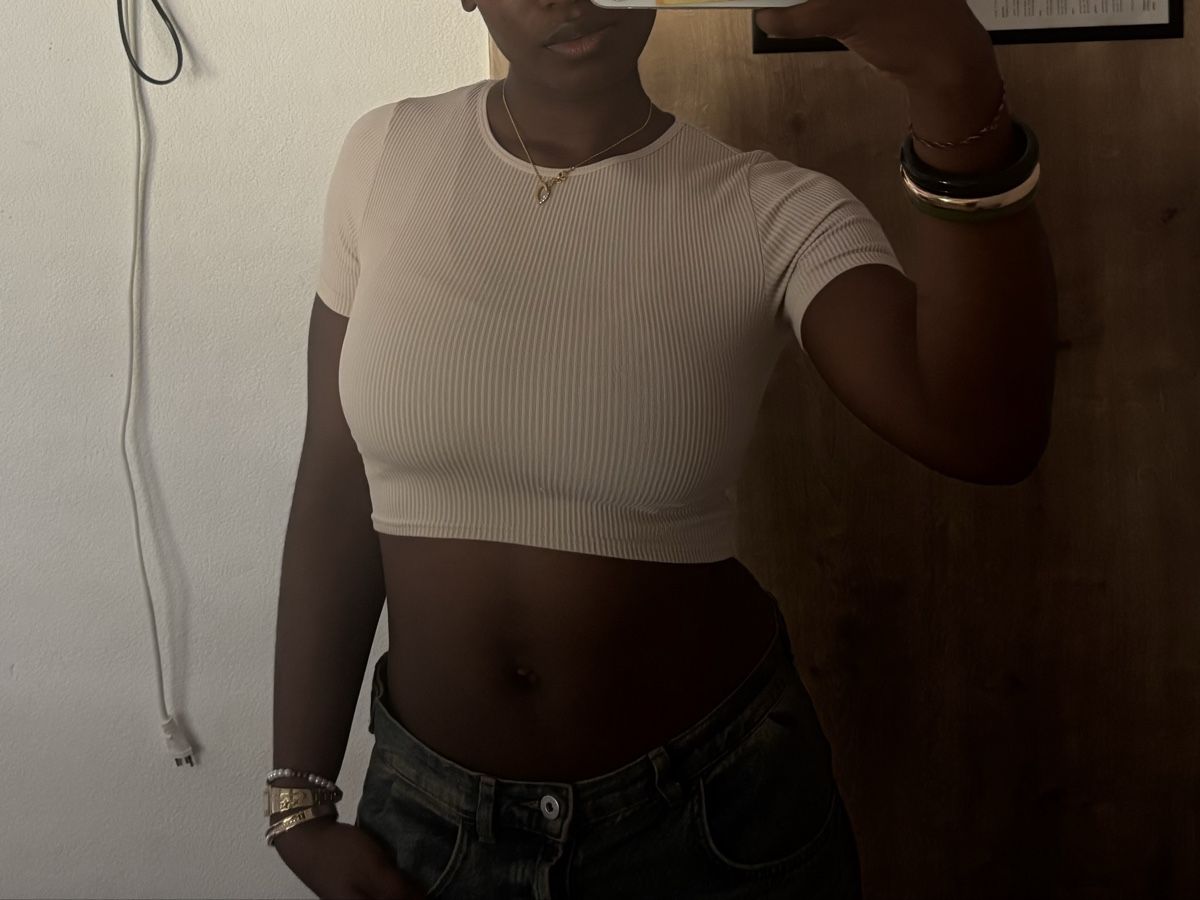 Top: Top côtelé beige – Usato da La Roche FR venduto da syd_vdb6 1