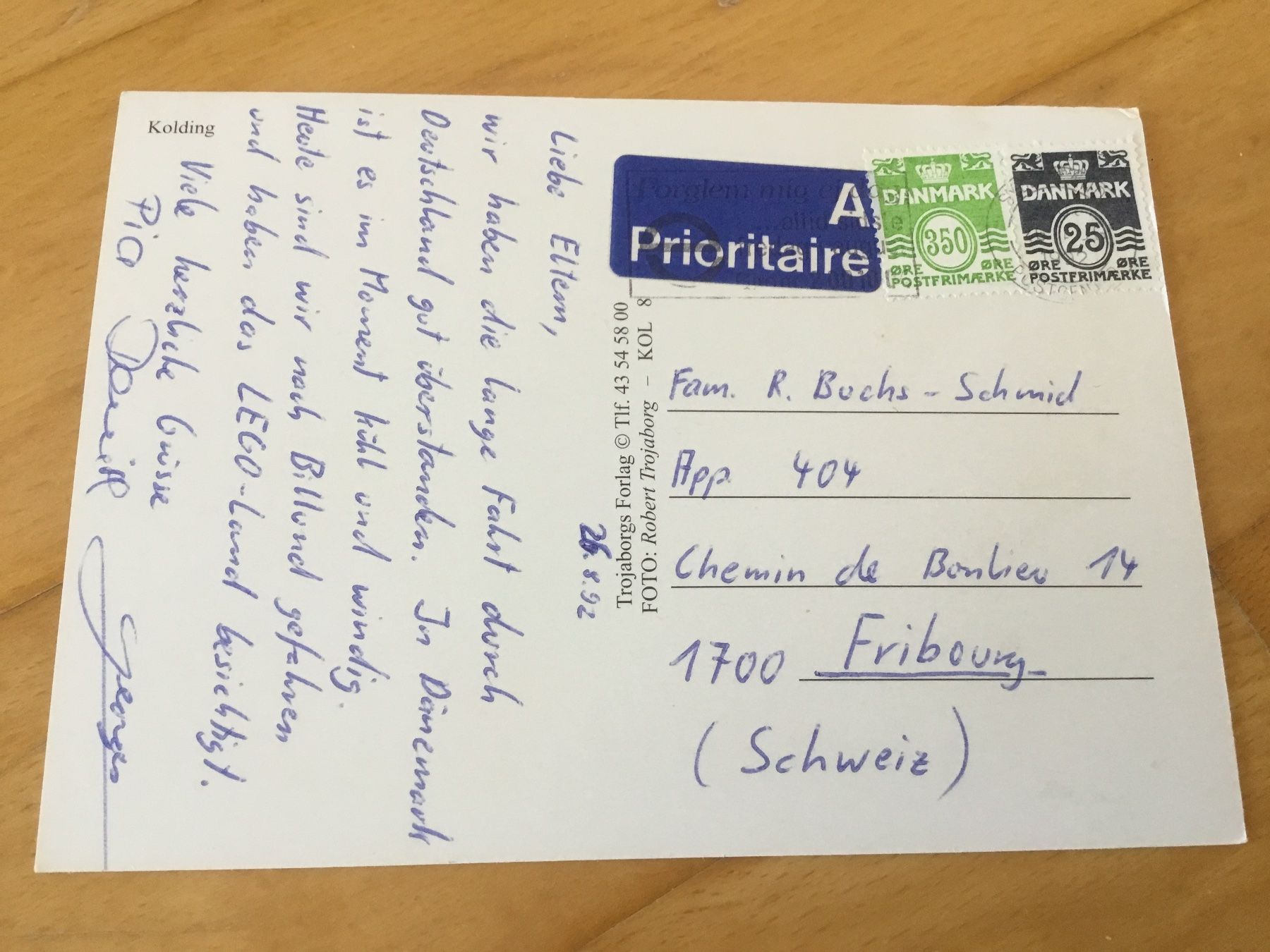 Ansichtskarten: Dänemark Ansichtskarte Kolding – Gebraucht aus Kerzers von Georges3210 1