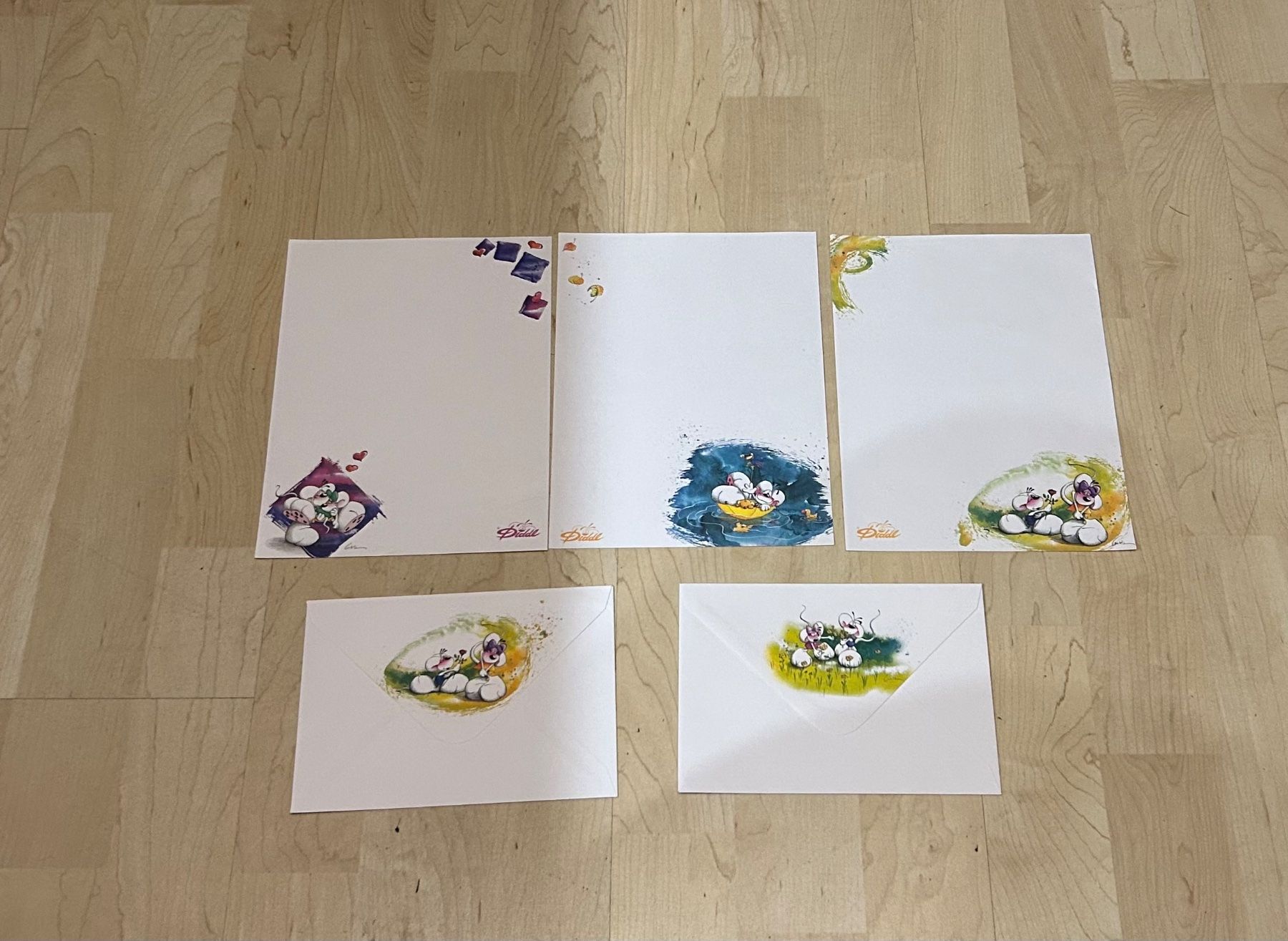 Papier: 3 Diddlbriefpapier und 2 Couvert – D'occasion à Bassersdorf par Shelby70