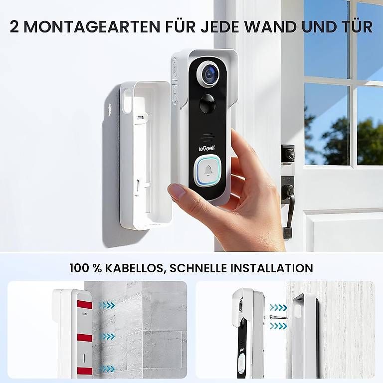 Sistemi d'allarme: ieGeek 2K Video Türklingel mit Kamera – Nuovo (secondo la descrizione) da Kreuzlingen venduto da Best-Deal-Oase 7