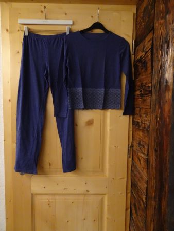 Blauer Pyjama von Savarie Gr. S - 260377