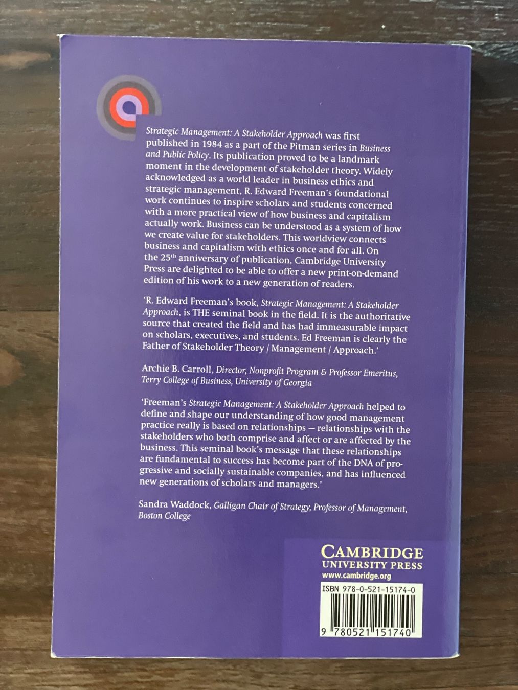 Livres: Strategic Management. R. Edward Freeman – D'occasion à Oberbalm par olg_j7yp 1
