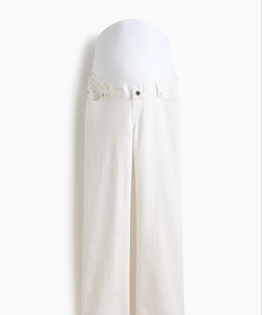 Maternity Jeans H&M White Wide Leg Like New Condition