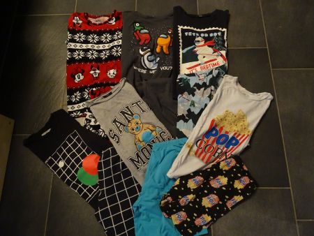 Junge-Pyjamapaket (6 Set kurz & lang), Grösse 8-9 Jahre