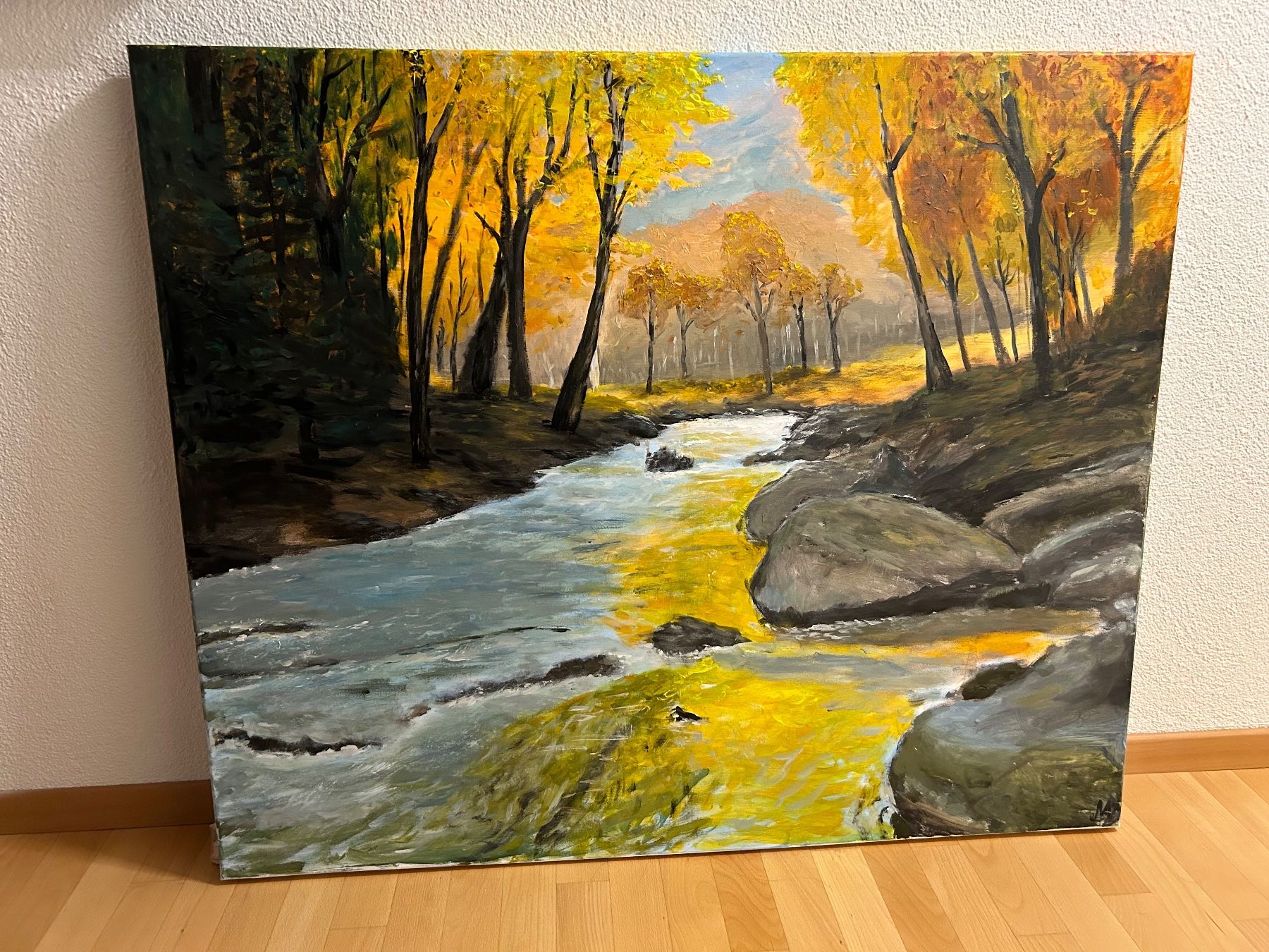 Dipinti: Herbst Landschaft Gemälde 120x100 cm – Nuovo e nell'imballaggio originale da Pfäffikon SZ venduto da Andrei_Moro_Kunst 2
