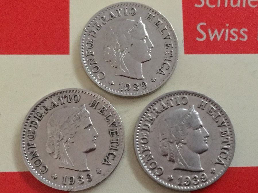 Tutti le monete: 5 Rappen - TRIO 1939 Ni – Usato da Elsau venduto da herbybay