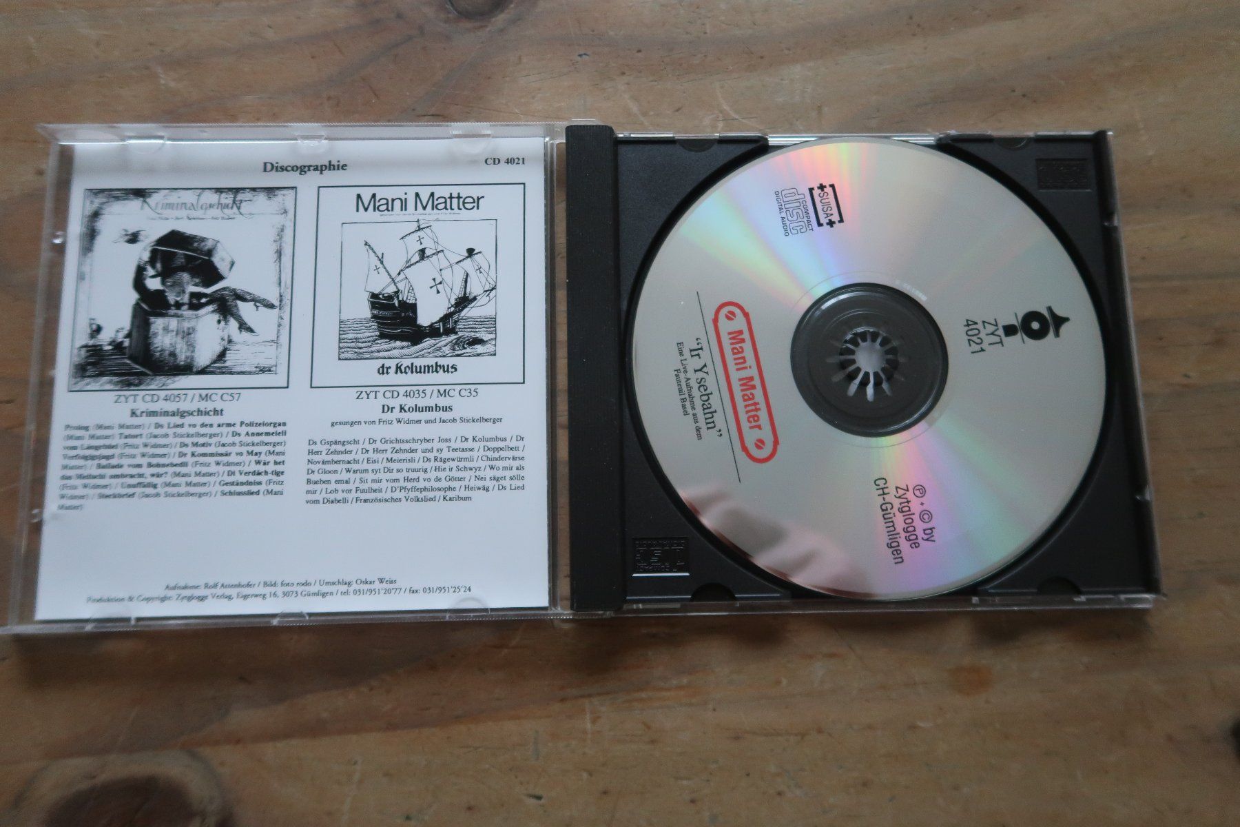 CD: MANI MATTER - IR YSEBAHN - CD – Usato da Basel venduto da Patiscat 3