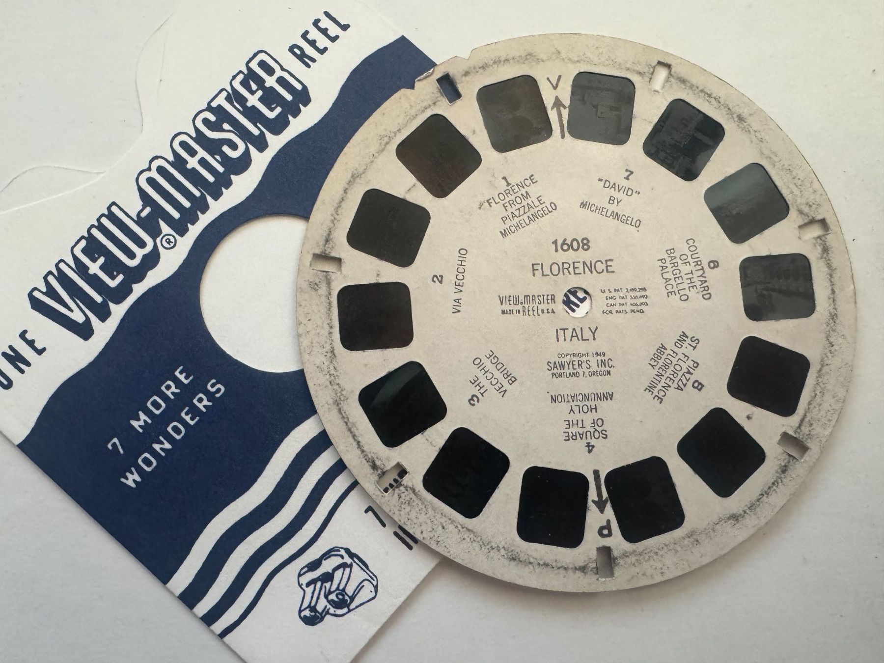 View-master Giocattoli: View-Master 3D: Nr. 1608 FLORENCE ITALY – Usato da Tegerfelden venduto da siebenmacky 2