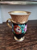 Blumentasse, Sammeltasse, Vintage mit Goldrand, Top!