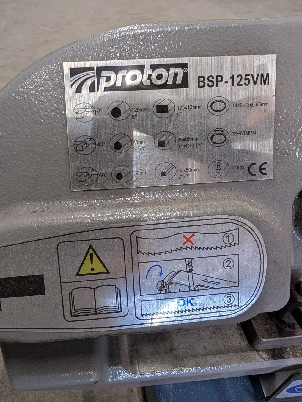 Seghe: Bansäge Metall Proton BSP-125VM – Difettoso da Kirchberg venduto da Beluga9533 3