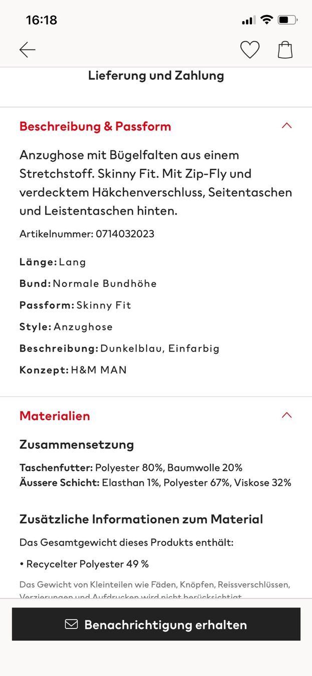 H&M Pantaloni: Anzughose H&M Gr. 50, Neu – Nuovo (secondo la descrizione) da Möhlin venduto da Halylea 6