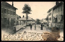 AK Brassus, Straßenpartie mit Anwohnern
