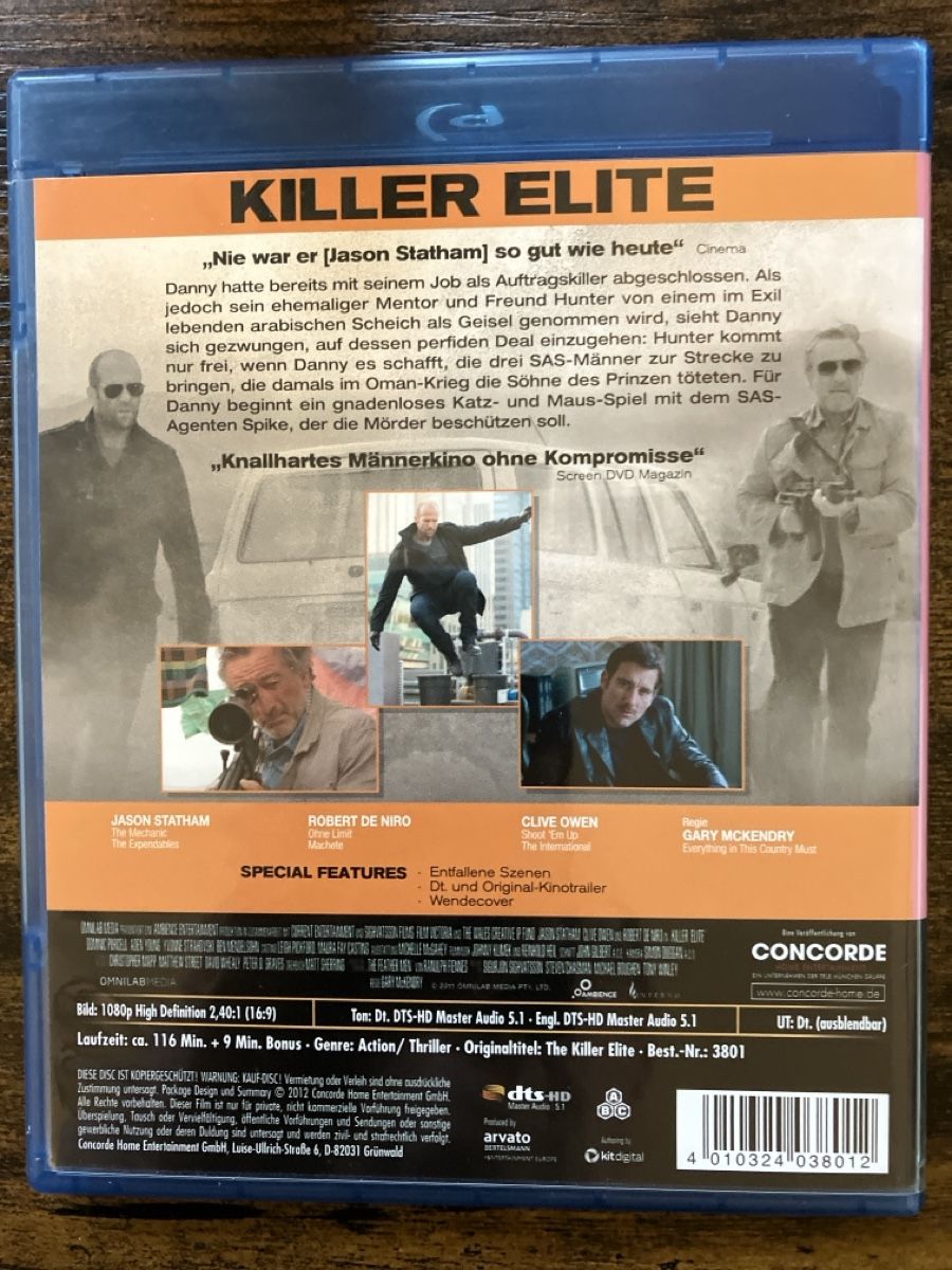 Tutti i DVDs: Killer Elite BluRay – Usato da Glarus venduto da Jhuber78 1