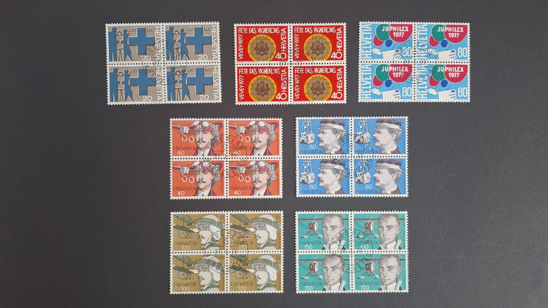 Alle Briefmarken: 1977 2×4erBlocksatz ET-Stempel – Neu (gemäss Beschreibung) aus Pratteln von walti-6060