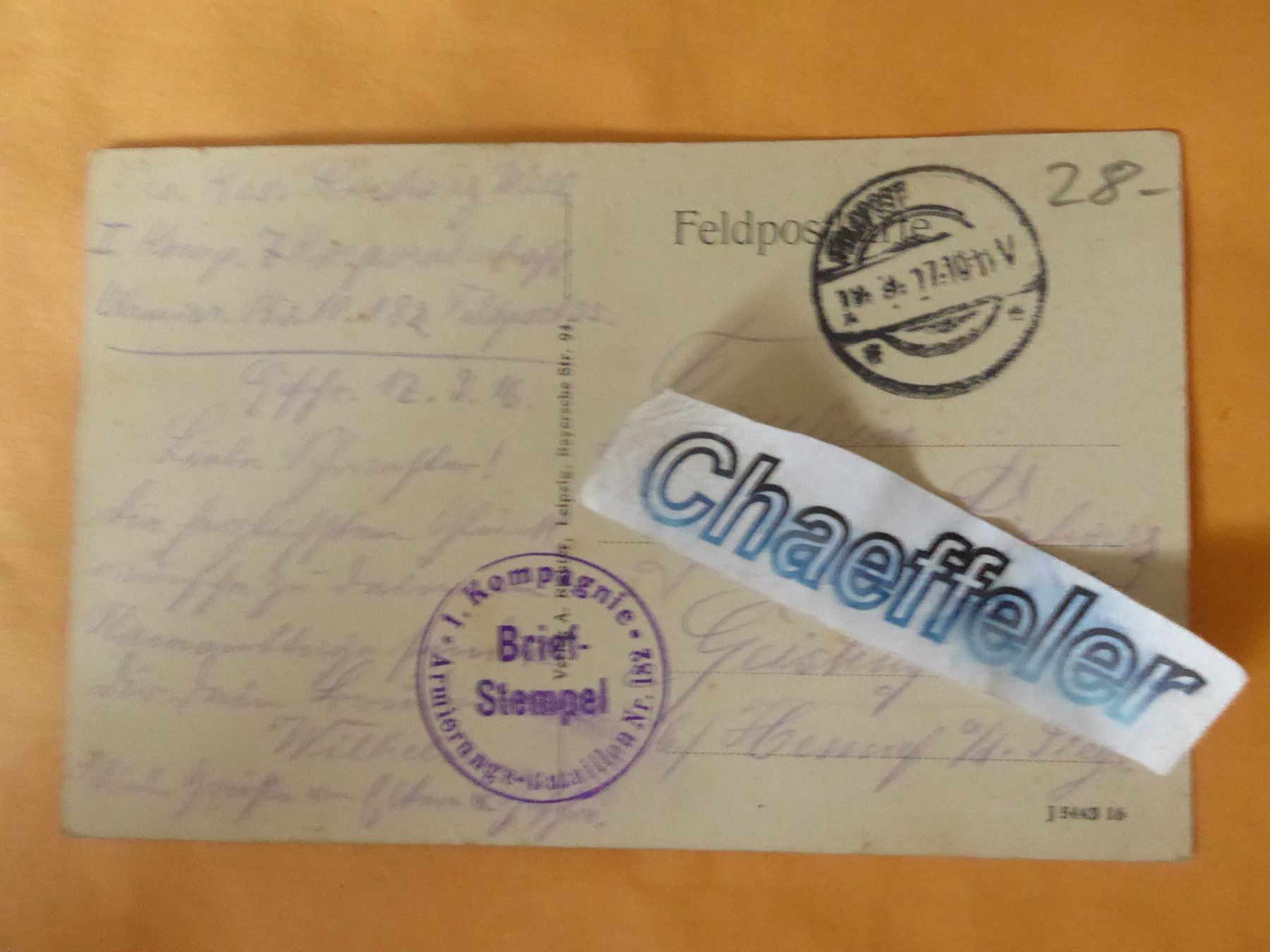 Cartes postales: 1917  Weltkrieg  Somme - PY, Frankreich – D'occasion à Zürich par Chaeffeler 1