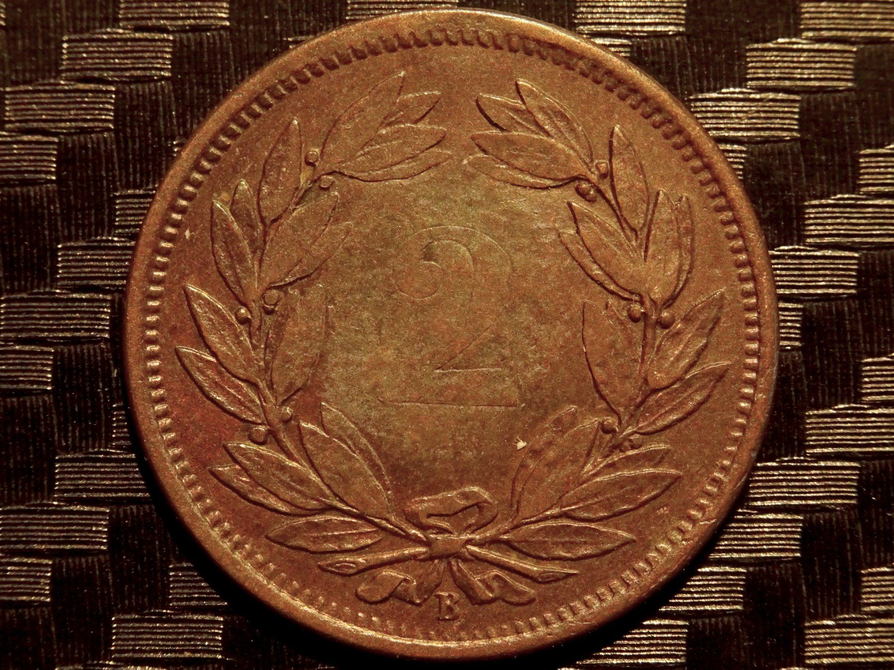 Tutti le monete: 1870 - 2 cts. 0.54 Mio.!!! 2.44gr! – Usato da Courgenay venduto da ZubR237 1