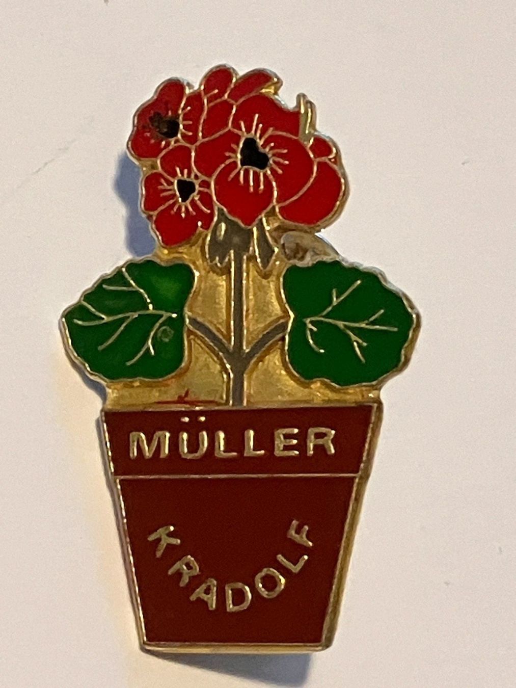 Placchette & Badge: 1 Pin Müller Kradolf Blumen – Usato da Basel venduto da djwwpp