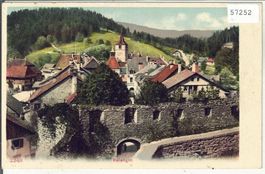 Valangin - Vue generale - Litho