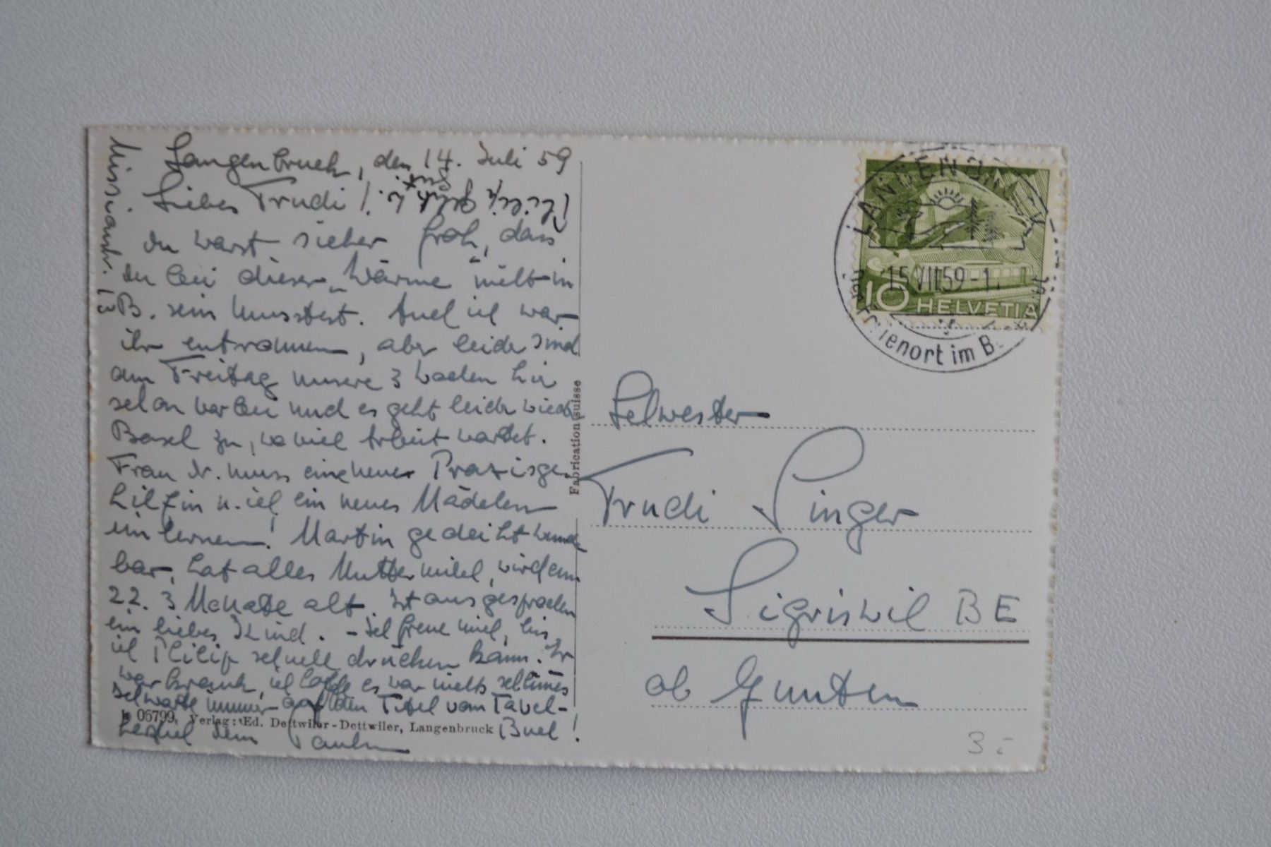 Cartoline postali: AK Langenbruck BL – Usato da Beinwil am See venduto da kajak55 1
