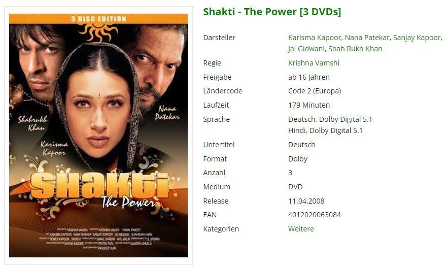 Alle DVDs: Shakti - The Power (DVD) – Gebraucht aus Buchrain von Sssschaller