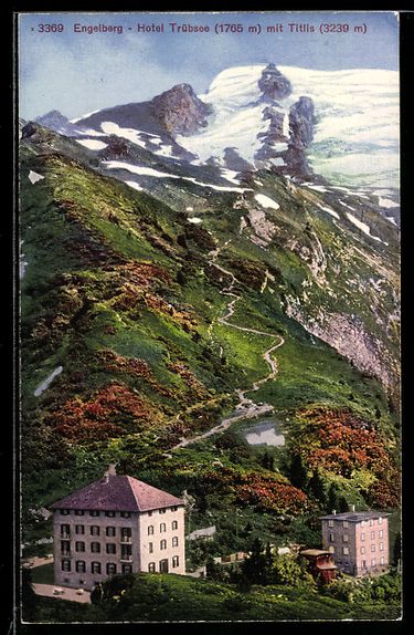 Cartoline postali: AK Engelberg, Hotel Trübsee mit Titlis – Usato da Berlin venduto da bartko-reher