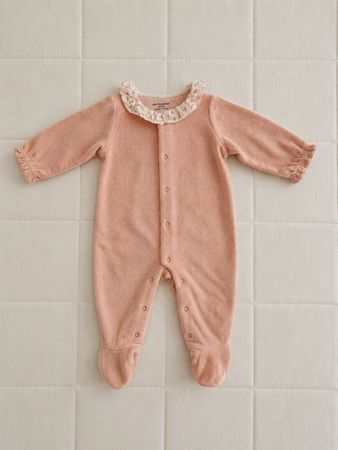 Baby Bodysuit Pink Lace Collar Size 62 new condition