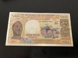 Cameroon 5000 Francs 1974