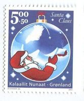 Briefmarke "Weihnachtsmann". Grönland.