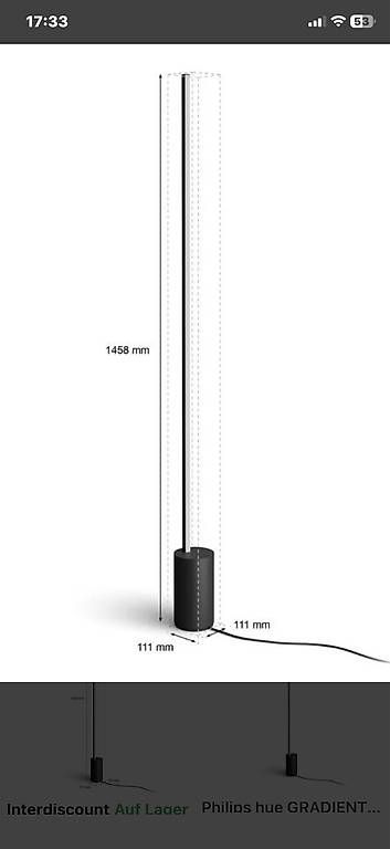 Lampade: Stehleuchte Philipps hue gradient signe  – Usato da Gempenach venduto da Mittelpudel 2