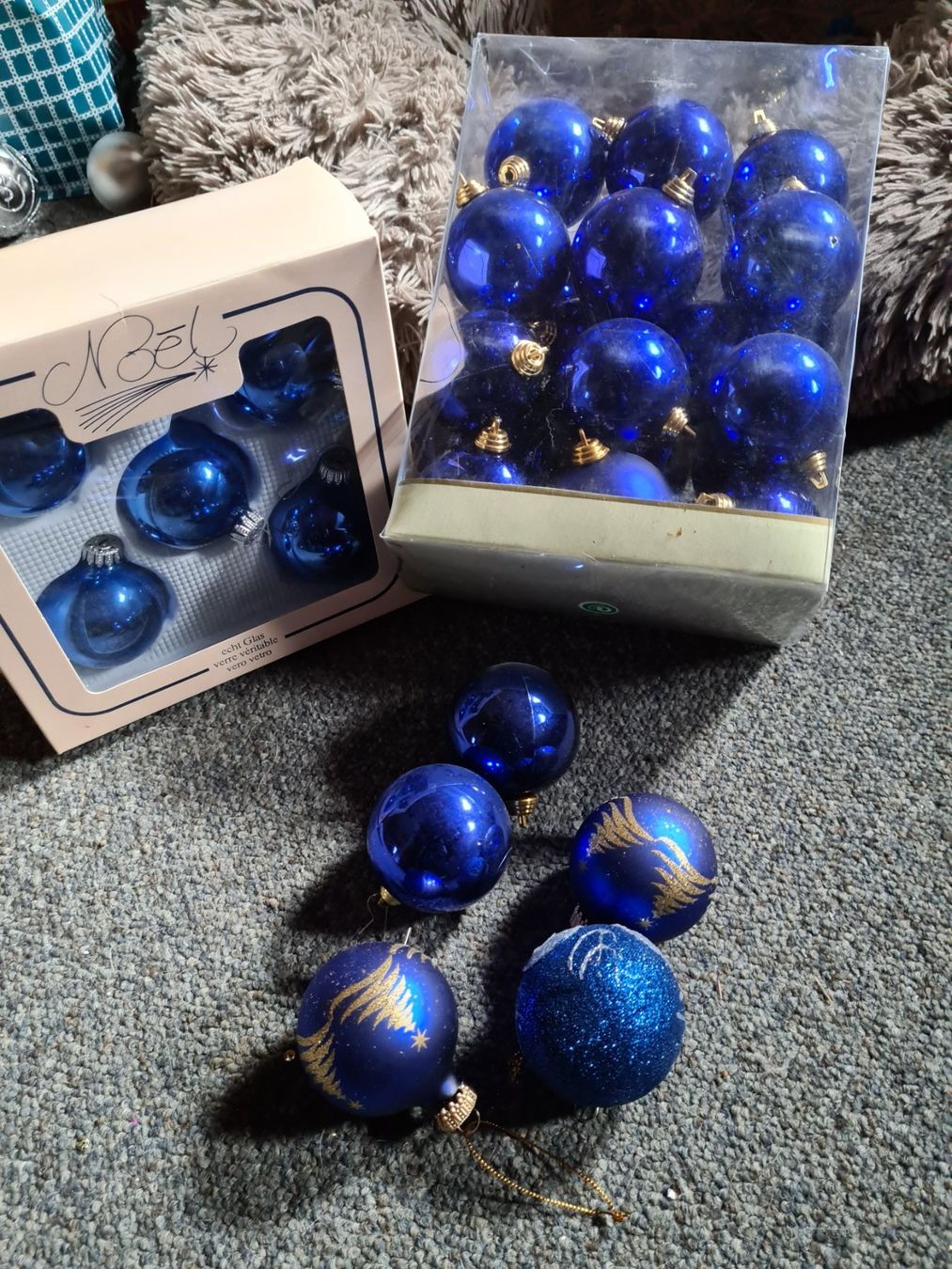 Alle Dekorationen: Weihnachtskugeln blau – Gebraucht aus Bitsch von Bpetzi