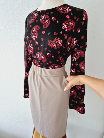 ROCK JUPE M 38 BEIGE BLEISTIFTROCK,  TOP ZU TUNIKA BLUSE