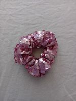 Haargummi, pinkfarben, Pailletten,  neu