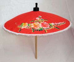 Asiatischer Deko Schirm Sonnenschirm Blumen 55cm