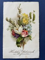 Antike Ansichtskarte Konfirmation Frühling Blumen 1930