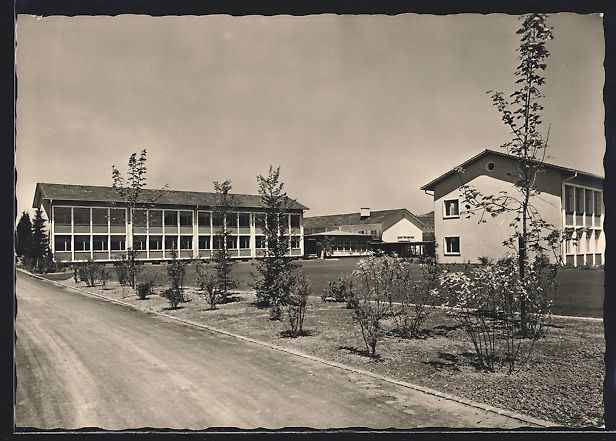 Cartoline postali: Sursee, Neufeld-Schulhaus mit Strassenpa – Usato da Berlin venduto da bartko-reher