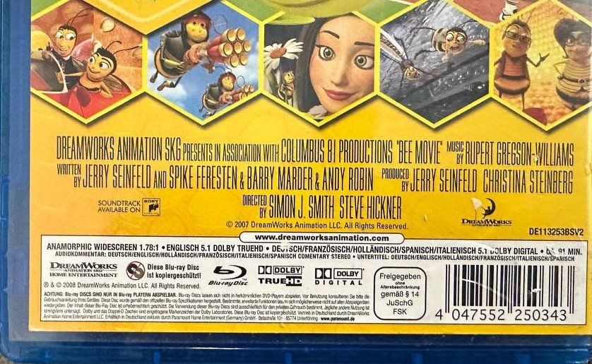 Tutti i DVDs: Bee Movie - Das Honigkomplott Blu-ray Disc – Usato da Beringen venduto da Mantafisch1 2